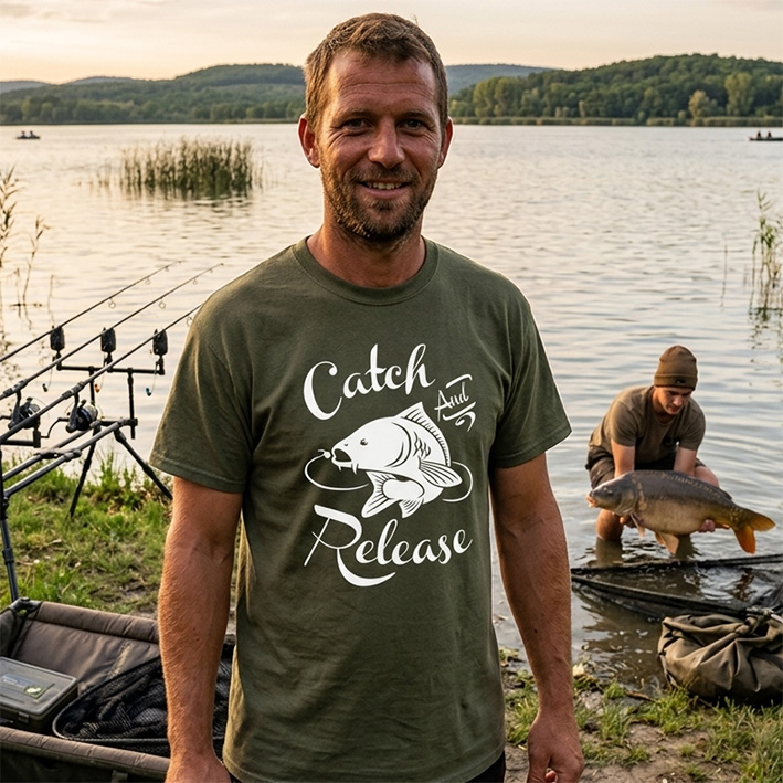 "Catch and release" horgász póló
