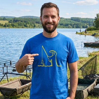 "Menő Manó horgászik" horgász póló