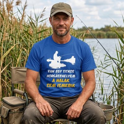 "Van egy titkos horgászhelyem..." horgász póló