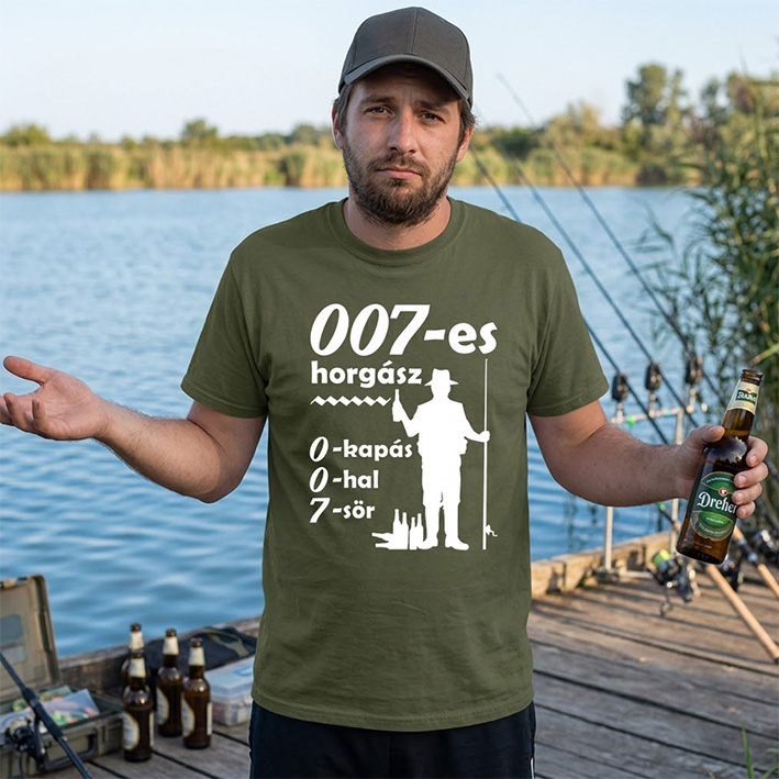 "007-es horgász" horgász póló