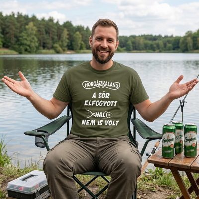 "Horgászkaland" horgász póló